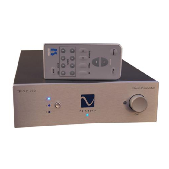 PS Audio C-100 Owner Reference Manual