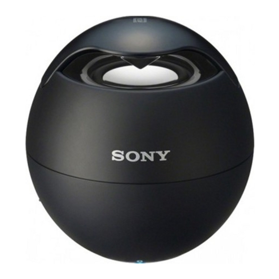 Sony SRS-X1 Quick Start Manual