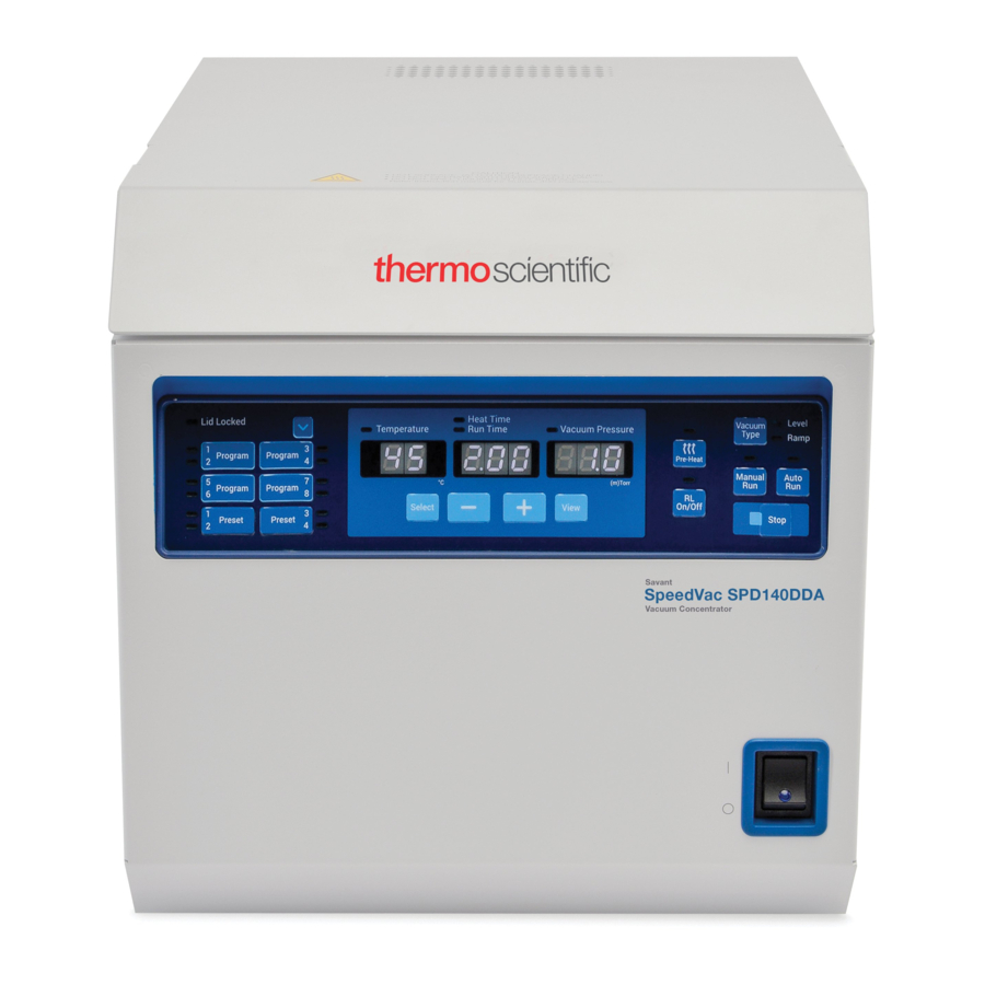 Thermo Scientific Savant SpeedVac SPD140DDA Installation And Operation Manual