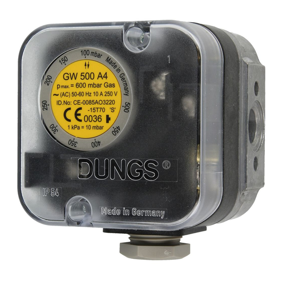 Dungs GW A4 Series Instructions Manual
