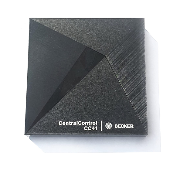 Becker CentralControl CC41 Commissioning Instruction