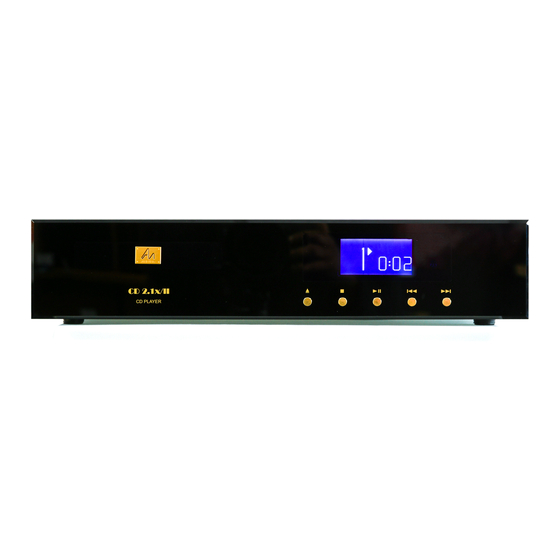 Audio Note CD 2.1x/II Owner's Information
