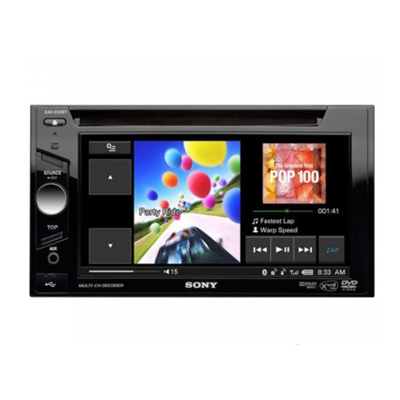Sony XAV-62BT Specifications