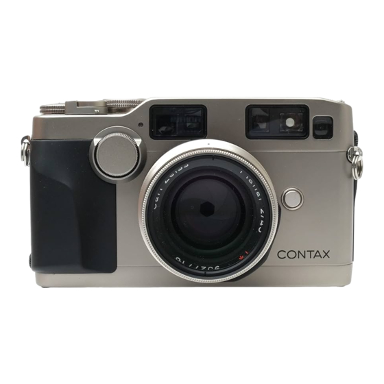 Contax G2 Instruction Manual