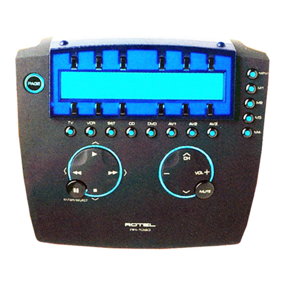 Rotel RR-1090 Owner's Manual