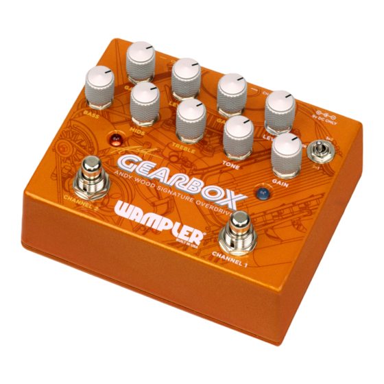 Wampler ANDY WOOD GEARBOX Quick Start Manual