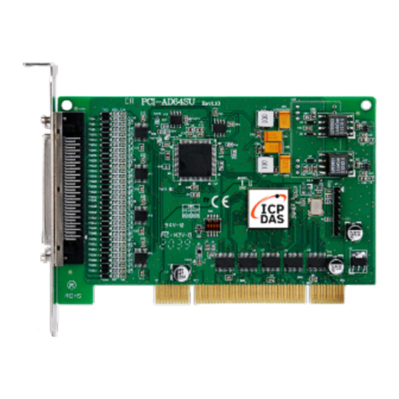 ICP DAS USA PCI-AD64 Series Quick Start Manual