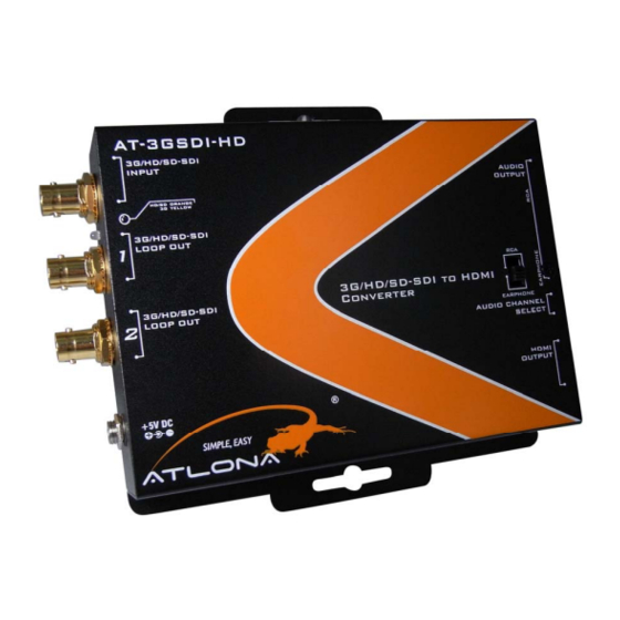 Atlona AT-3GSDI-HD User Manual