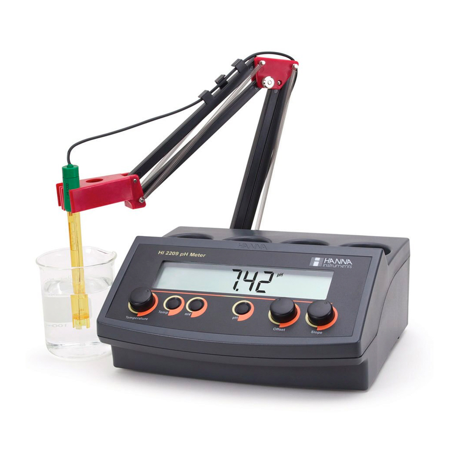 Hanna Instruments HI 2209 Instruction Manual