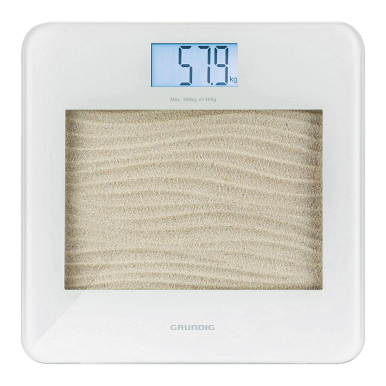 User Manuals: Grundig PS 3411 Body Weight Scales