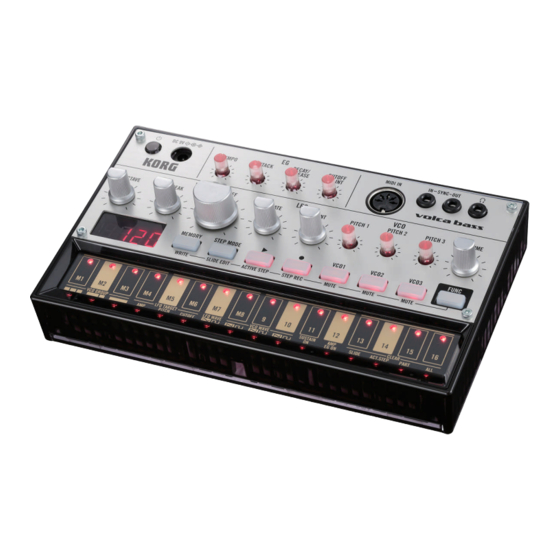 Korg Volca Bass Service Manual