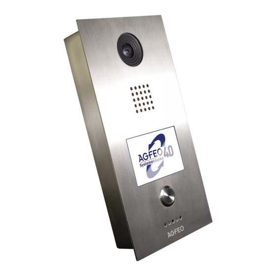 AGFEO IP-Video TFE Video Intercom System Manuals