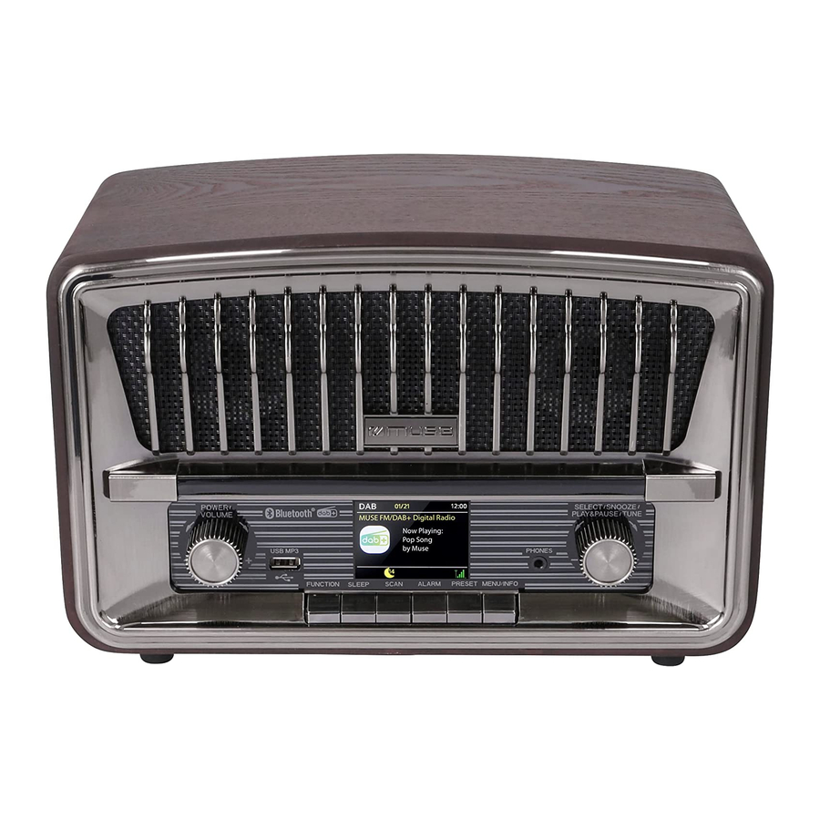 Muse M-135 DBT - Retro Digital Radio With Bluetooth Manual