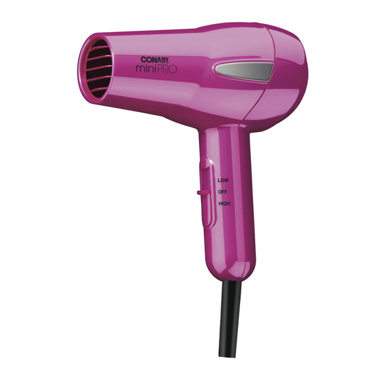 Conair MiniPro 245 Instructions