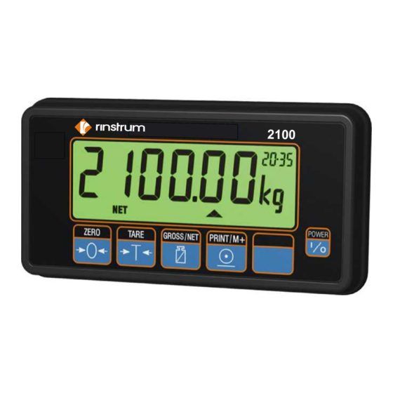 Rinstrum 2100 Quick Start Manual