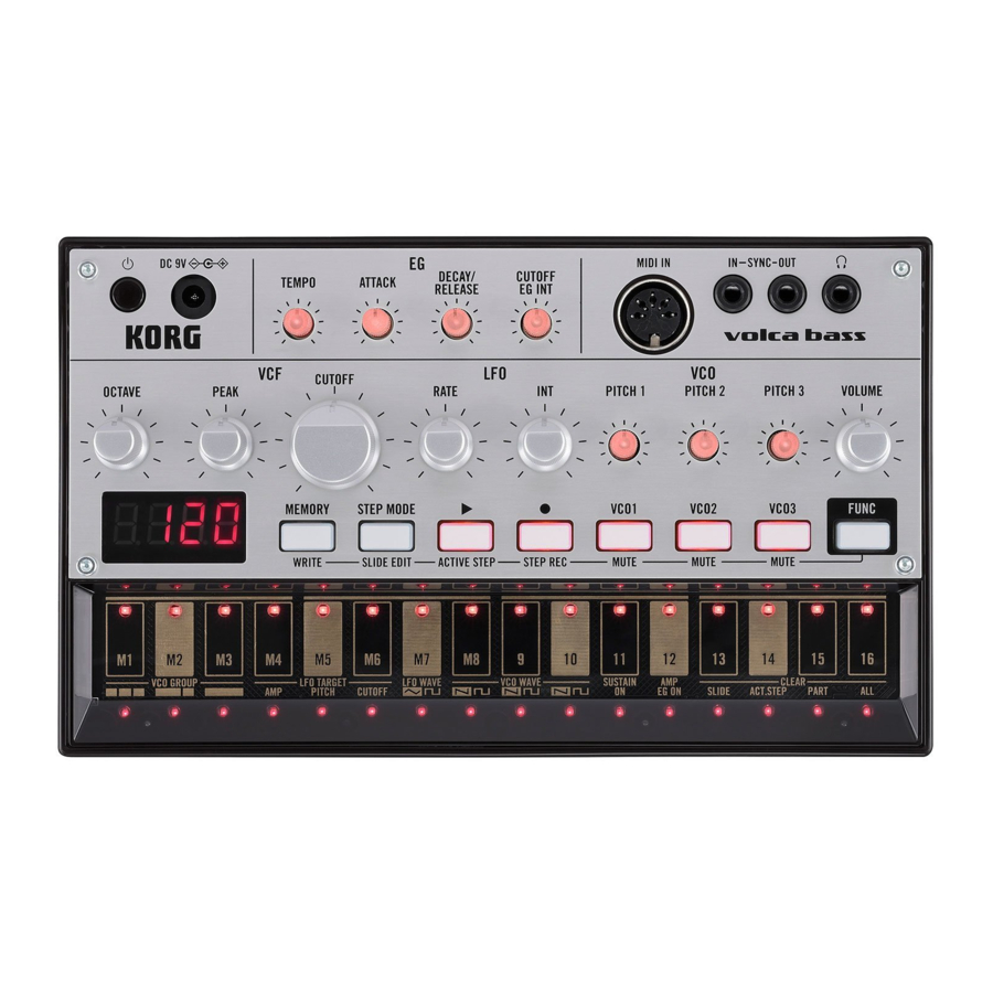 Korg Volca Bass Firmware Update Instructions
