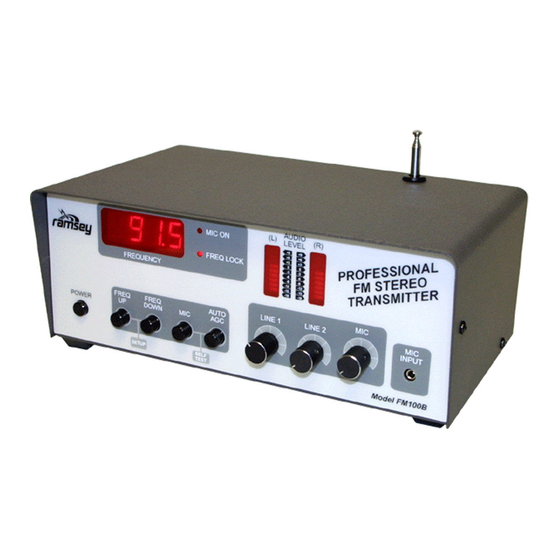 Ramsey Electronics FM-100 Assembly And Instruction Manual