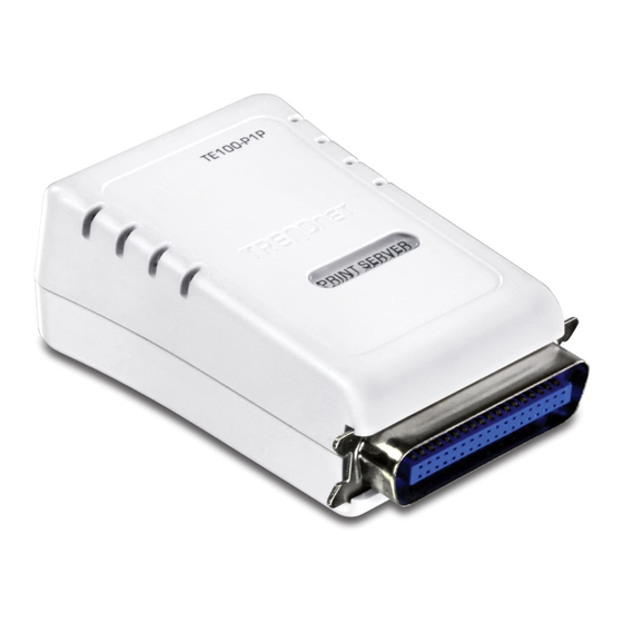TRENDnet TE100-P1P Quick Installation Manual