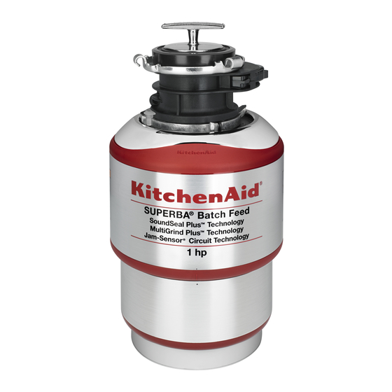 KitchenAid KBDS100T - NA Batch Feed 1 HP MultiGrind Manuals