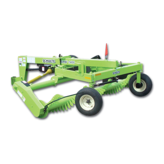 Alamo Schulte SRW 1400 Operator’s Manual With Parts Listing