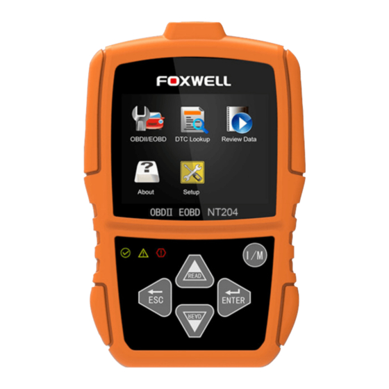 Foxwell NT204 Quick Start Manual