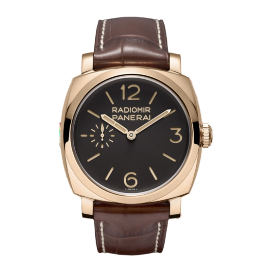Panerai RADIOMIR 1940 ORO ROSSO Instructions For Use Manual