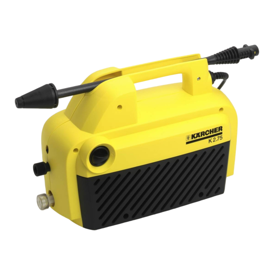 Kärcher K 2.75 Manual