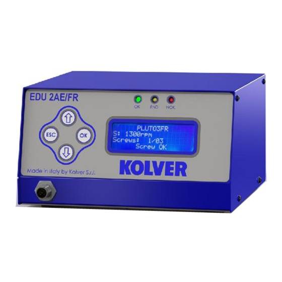 Kolver EDU2AE/FR Operational Manual