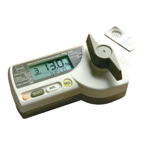 Kett PRg-930 Operating Manual