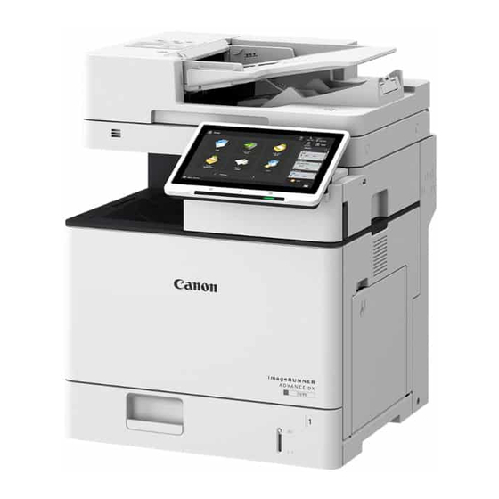 Canon imageRUNNER ADVANCE DX 527i Manuals