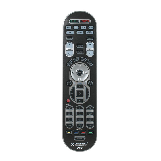 Universal Remote Control WR7 Owner's Manual