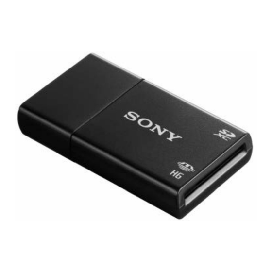 Sony MRW-F3 Read Me First