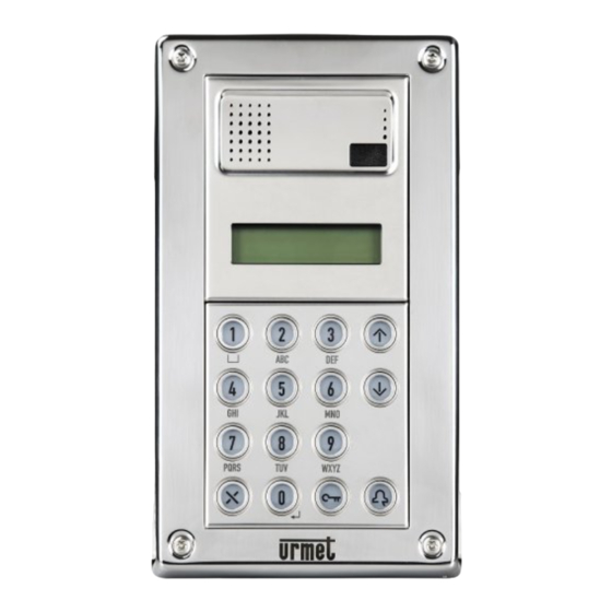 urmet domus sinthesi steel 1083/14 Manual