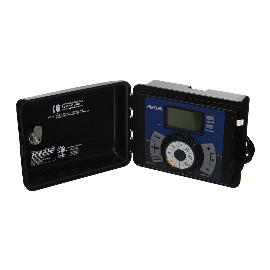 HYDRO-RAIN HRC-100-C - Outdoor Easy Set Logic Controller Manual