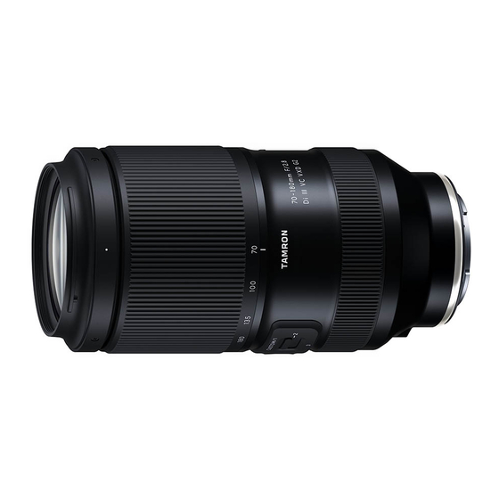 Tamron 70-180mm F/2.8 Di III VC VXD G2 Owner's Manual