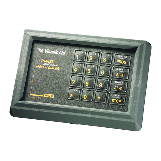 Visonic DL-125C Quick Start Manual