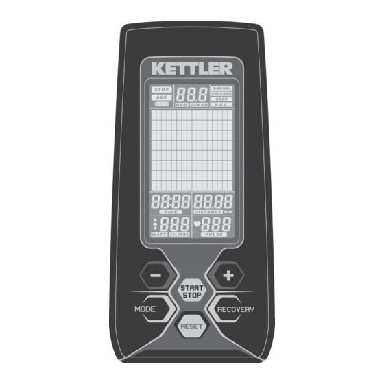 Kettler SG 7209-68 Training And Operating Instructions