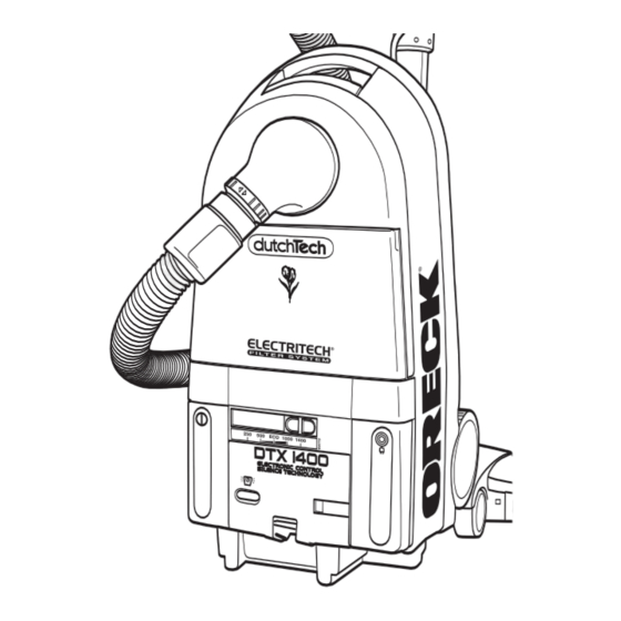 Oreck XL dutchTech DTX 1400A User Manual