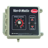 Cumberland Var-O-Matic Installation Instructions Manual