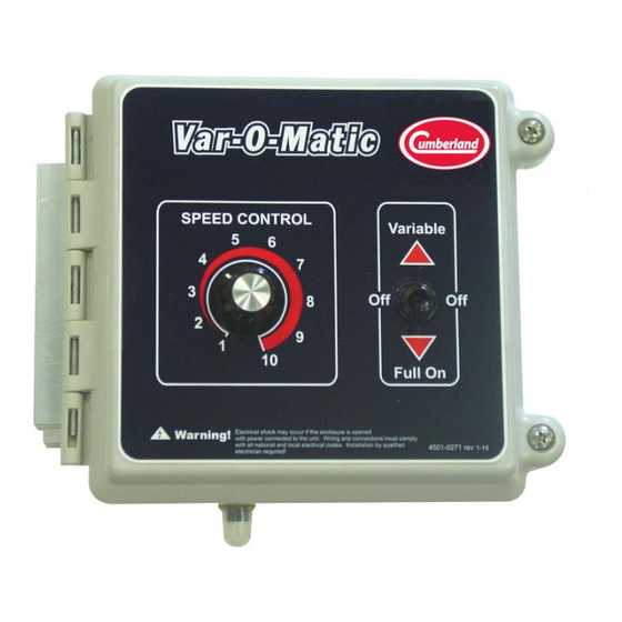 Cumberland Var-O-Matic Manuals