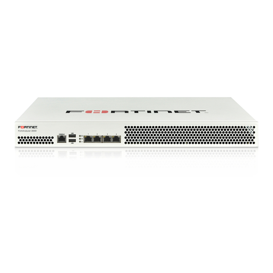 Fortinet FortiAnalyzer 200D Quick Start Manual