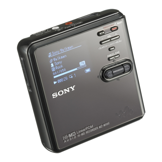 Sony MZ-RH10 Manual