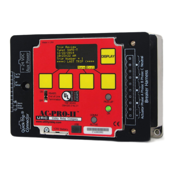 Utility Relay Company AC-PRO-II Manuals