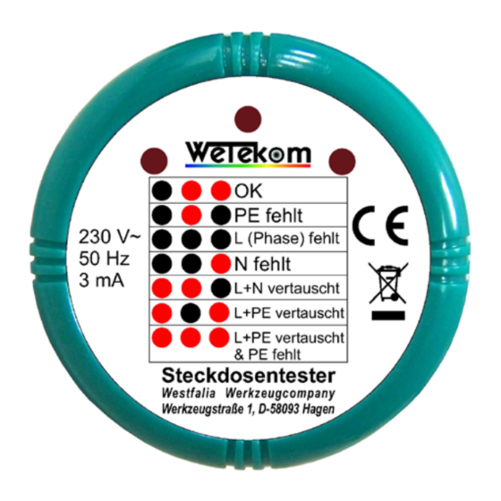 Wetekom 81 48 65 Manuals