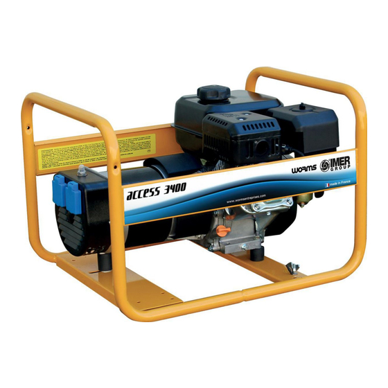 User Manuals: WORMS ACCESS 3400 Portable Generator