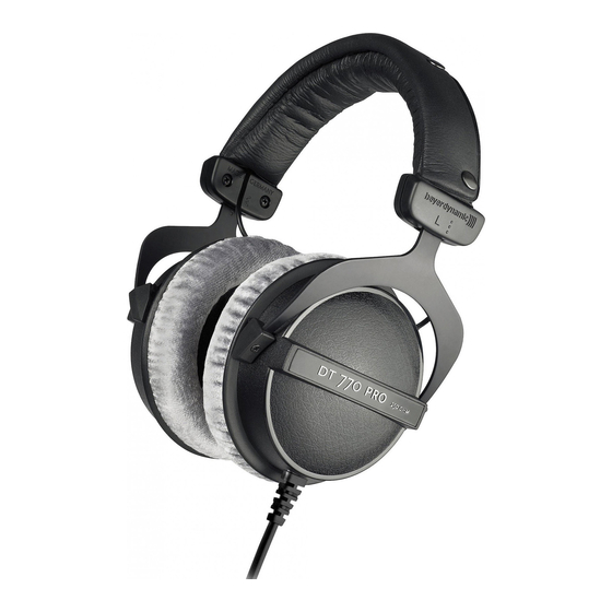 Beyerdynamic DT 770 PRO X LIMITED EDITION User Manual