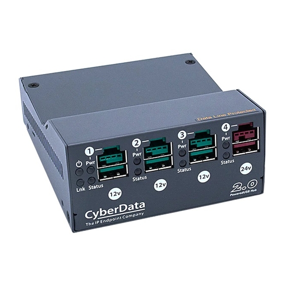 CyberData 4-Port PoweredUSB 2.0 Hub 011006 Quick Reference Manual
