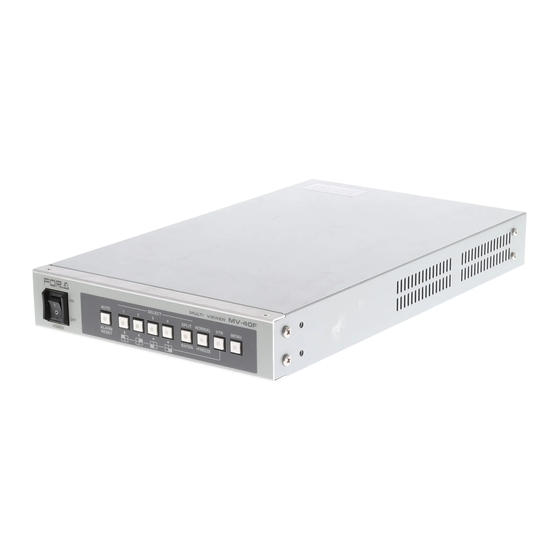 FOR-A Multi Viewer MV-40F(A) Operation Manual