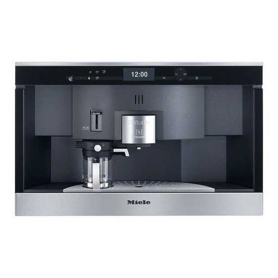 MIELE BUILTIN COFFEE MACHINE OPERATING AND INSTALLATION INSTRUCTIONS Pdf Download ManualsLib
