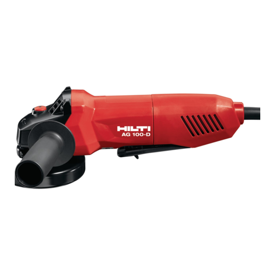 Hilti AG 100-7 S Operation Manual